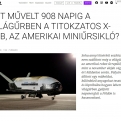 ÚJRA A VILÁGŰRBEN A TITOKZATOS X-37B, AZ AMERIKAI MINIŰRSIKLÓ